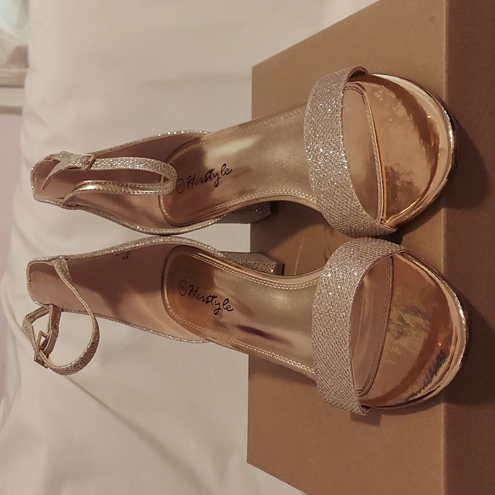 Herstyle Silver Heels Elegant Sparkle
